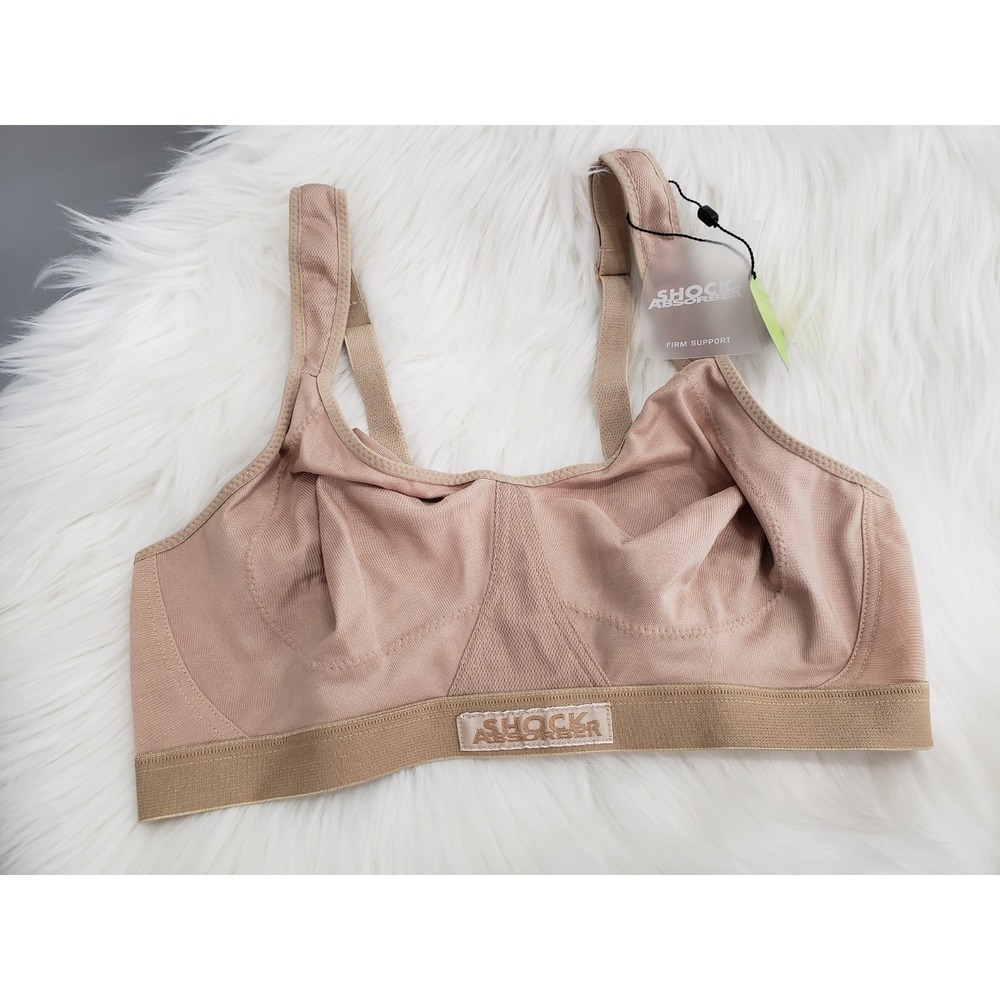 NEW 36C SHOCK ABSORBER FIRM SUPPORT BEIGE COOLMAX ATHLETIC RACERBACK MULTI WAY